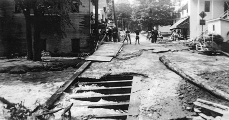 1926 flood Main St. Downsville