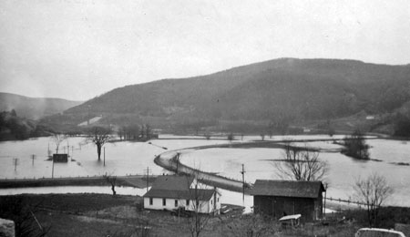 River St. 1950 flood Downsville